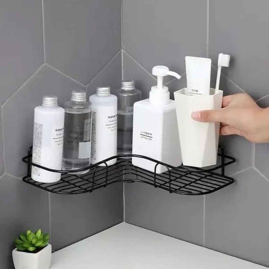 Space saving Metal Corner Rack For Bathroom & Kitchen